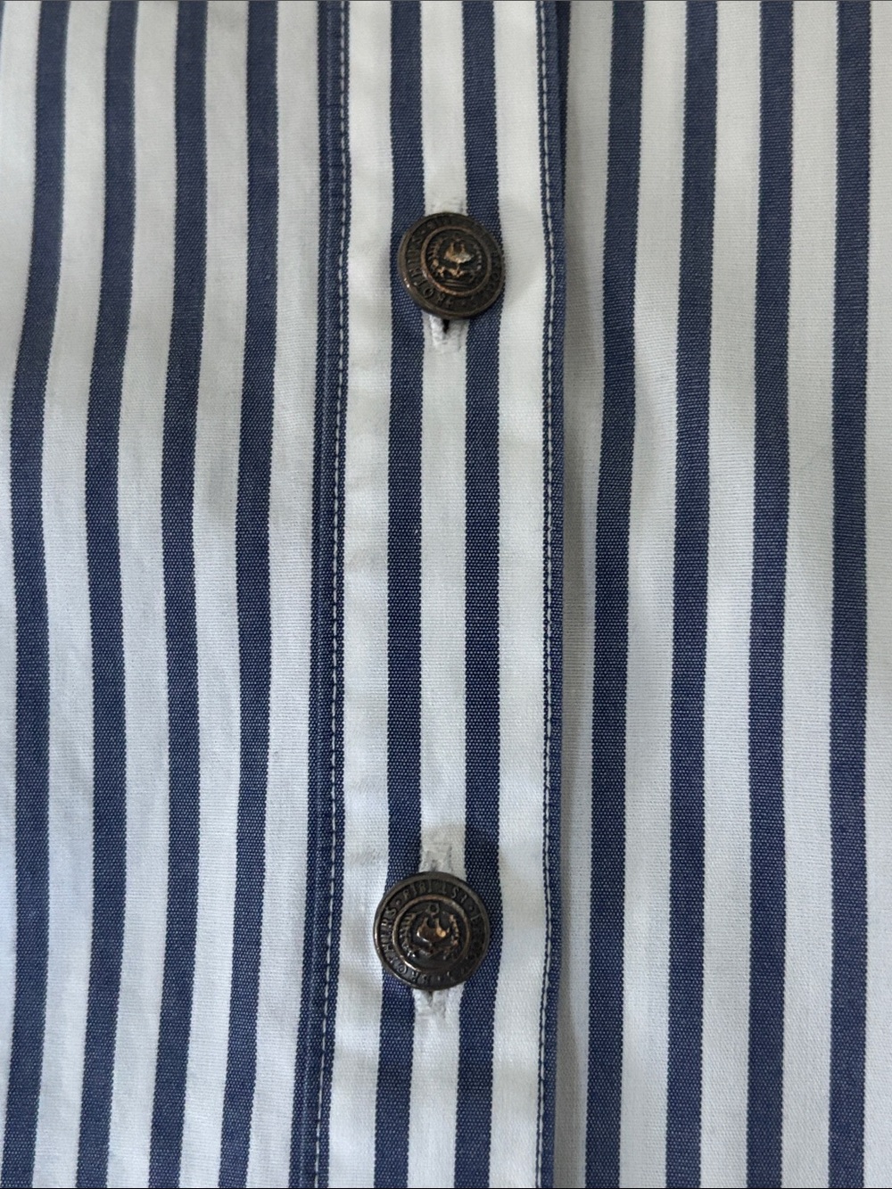 Brooks Brothers Striped Button Down Shirt with Contrast Rolled Cuffs Size 2 - Picture 5 of 8